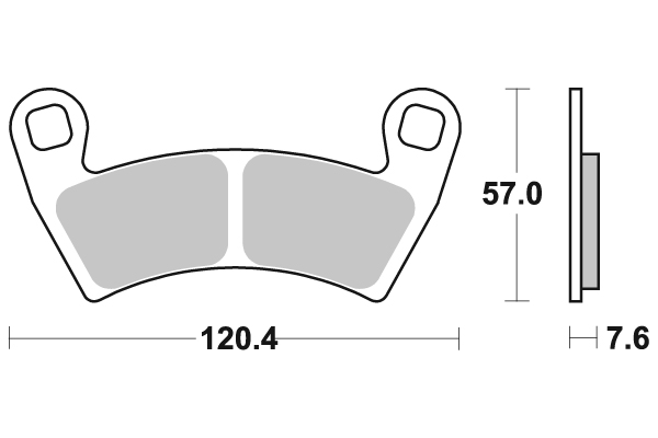 Plaquette de frein semi-métal Perftec R90