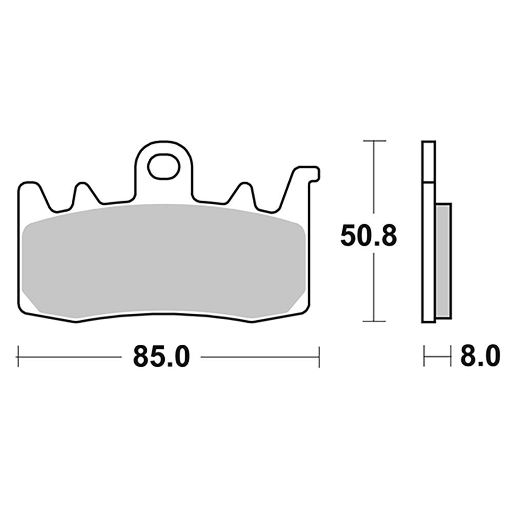 Plaquette de frein avant métal fritté R90 - Étrier BREMBO Perftec - vue 2