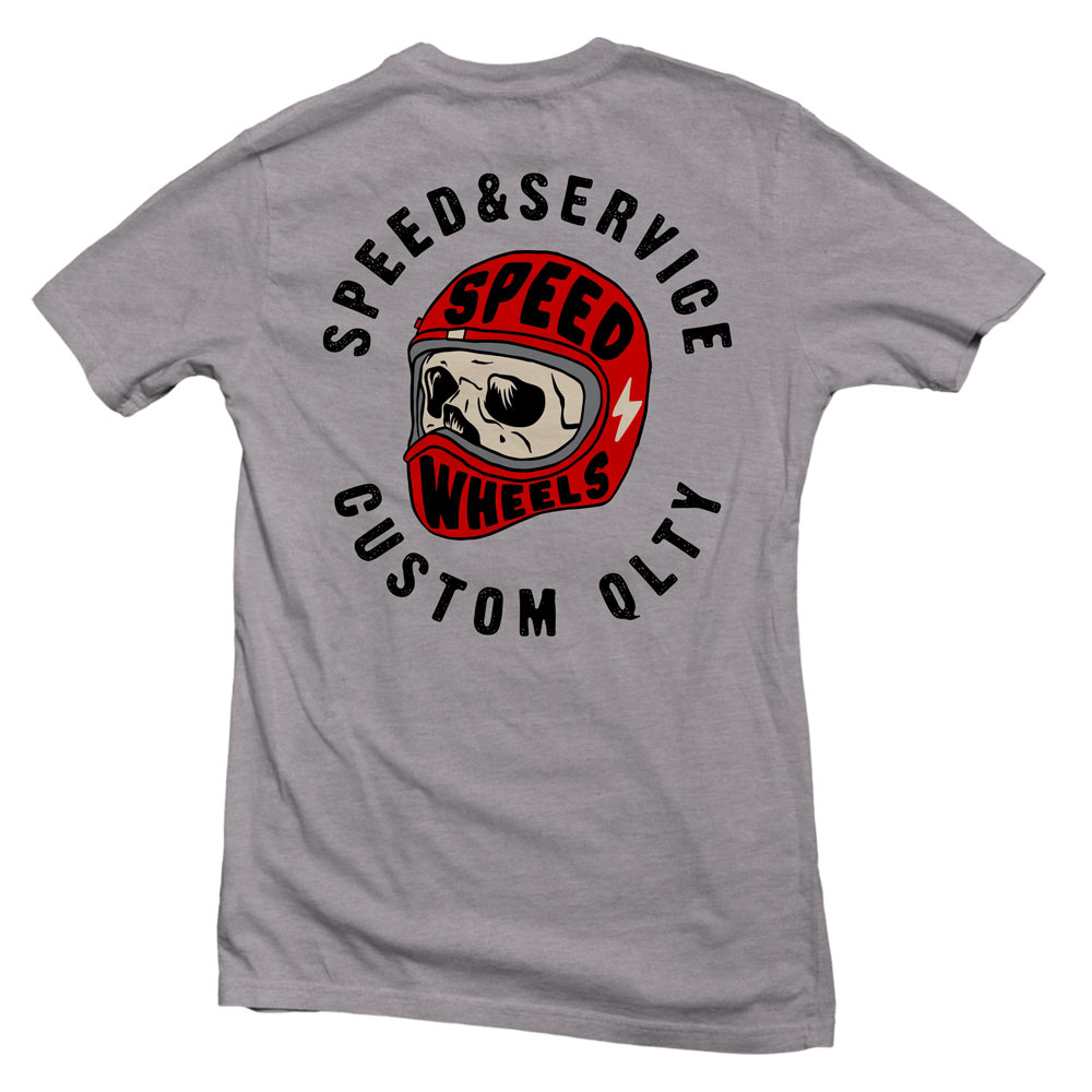 T-shirt gris Speed & Service Gasoline