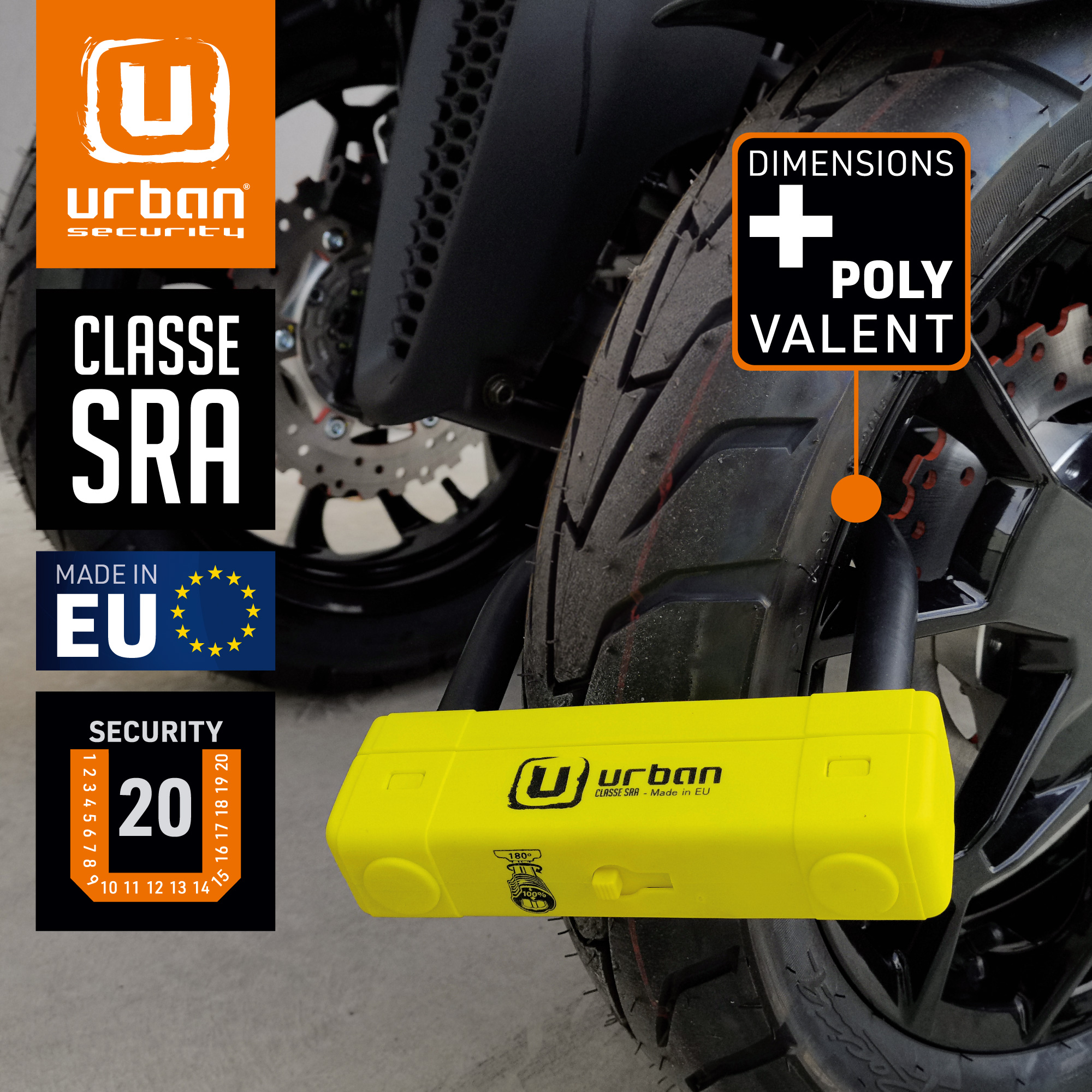 Antivol U Urban SRA UR120 ø18 120×125 homologation - vue 4