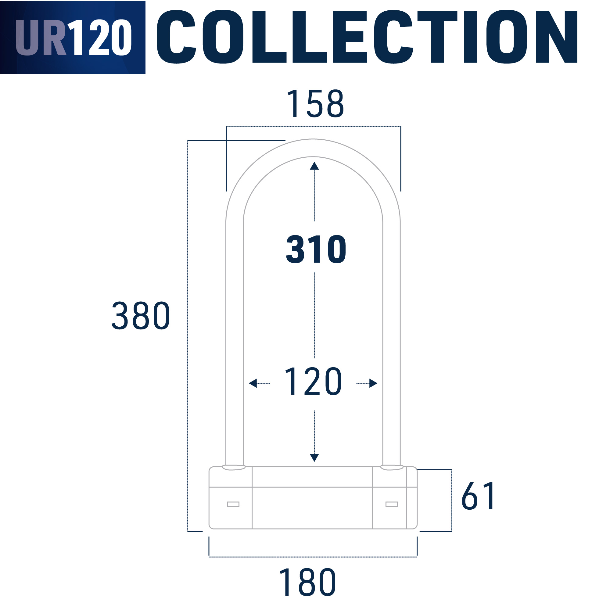 Antivol à disque Urban SRA U UR120 ø18 120*310 - vue 5