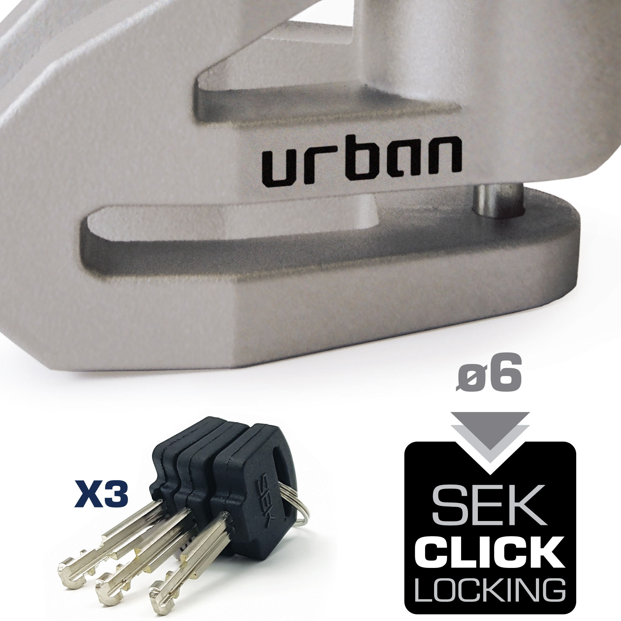 Bloque disque Ø6 mm Titanium Urban - vue 3