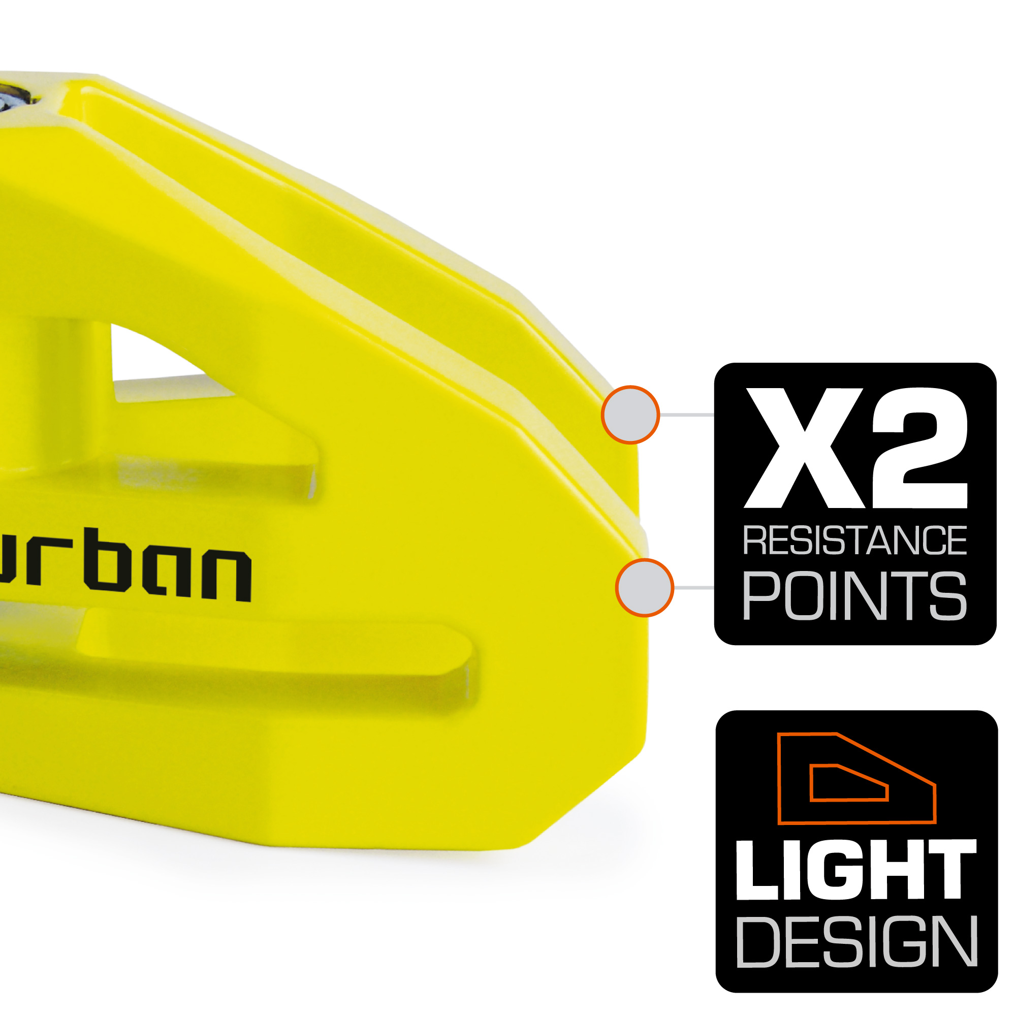 Bloque-disque Urban Ø6 mm jaune - vue 4