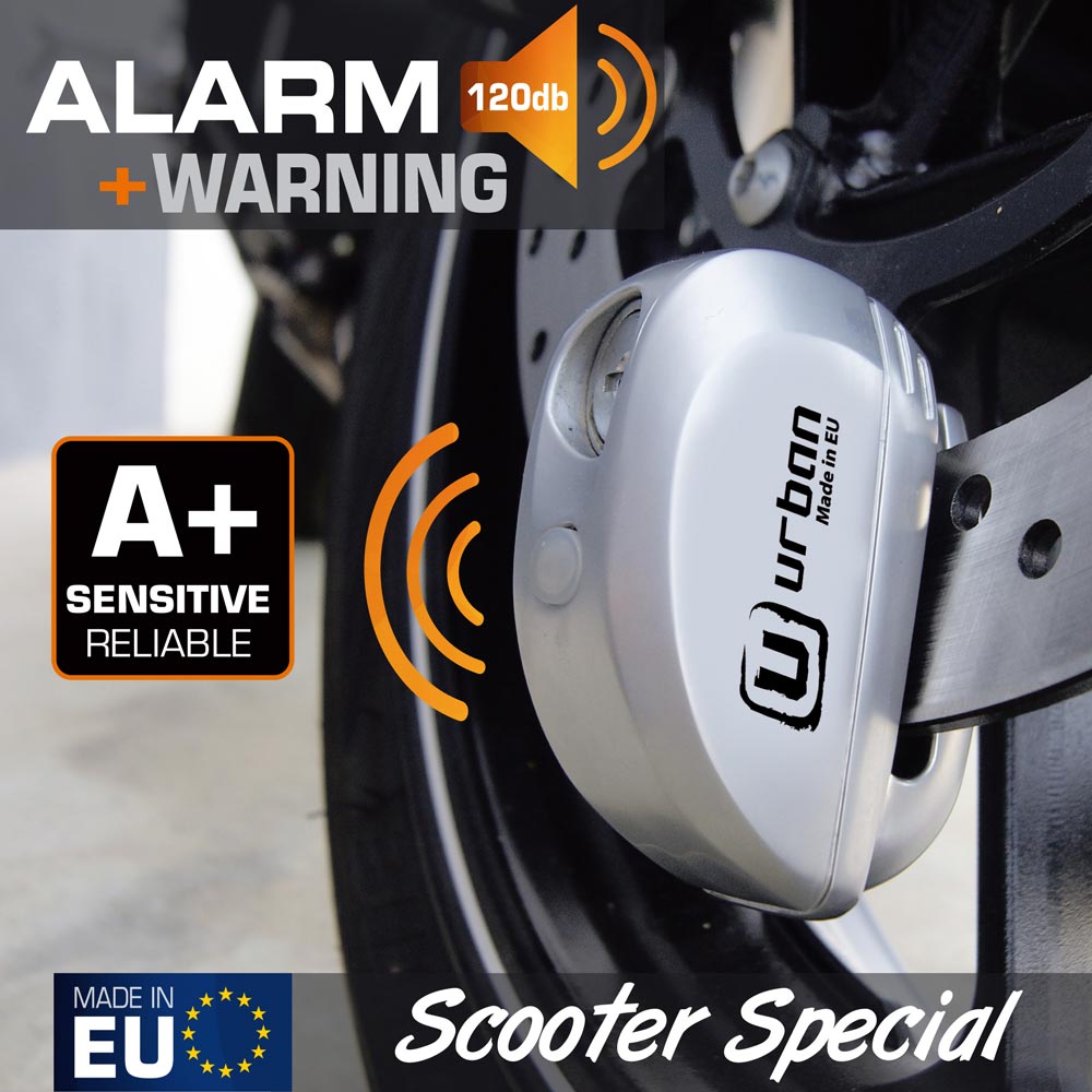 Bloque Disque Urban ø6 mm avec Alarme et Avertisseur Métal Brossé - vue 3