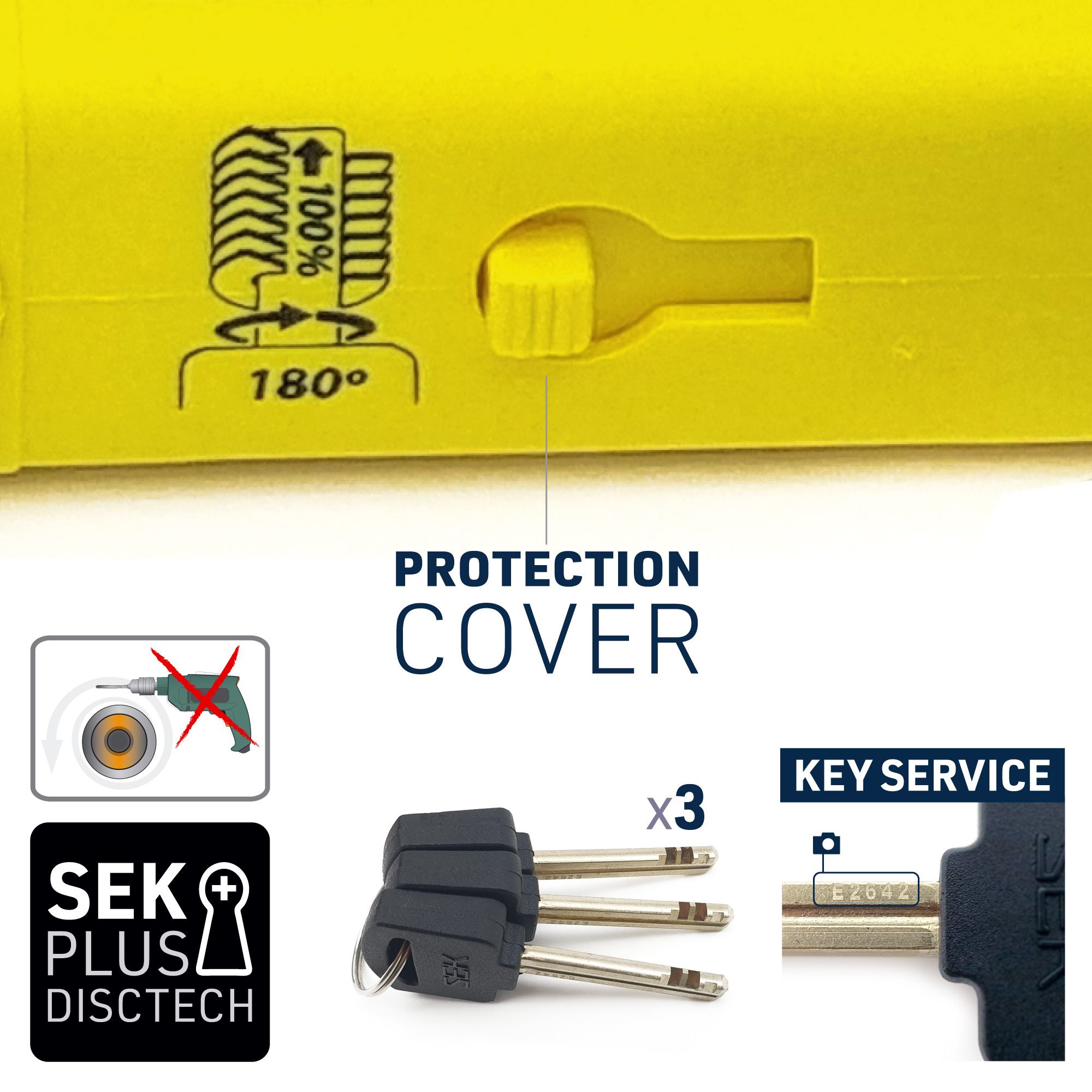 Antivol U Urban UR85 ø18 85×250 mm SRA Noir et Jaune - vue 5