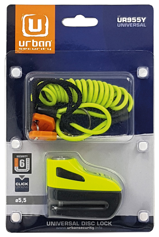 Bloque disque Ø5,5 mm noir/jaune Urban - vue 4