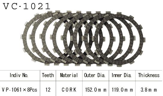 Kit Disques d'Embrayage Garnis Kyoto RVF750 RR 1994/1998