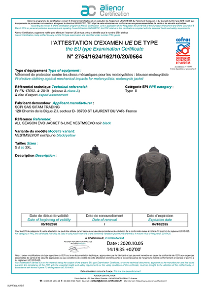Blouson All Seasons EVO S-Line XL Noir Jaune Fluo - vue 5