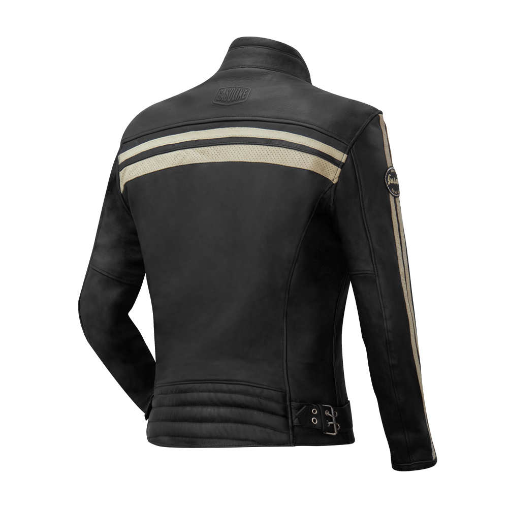 Blouson Cuir Vintage Enfield Lady Gasoline Noir Taille S - vue 2