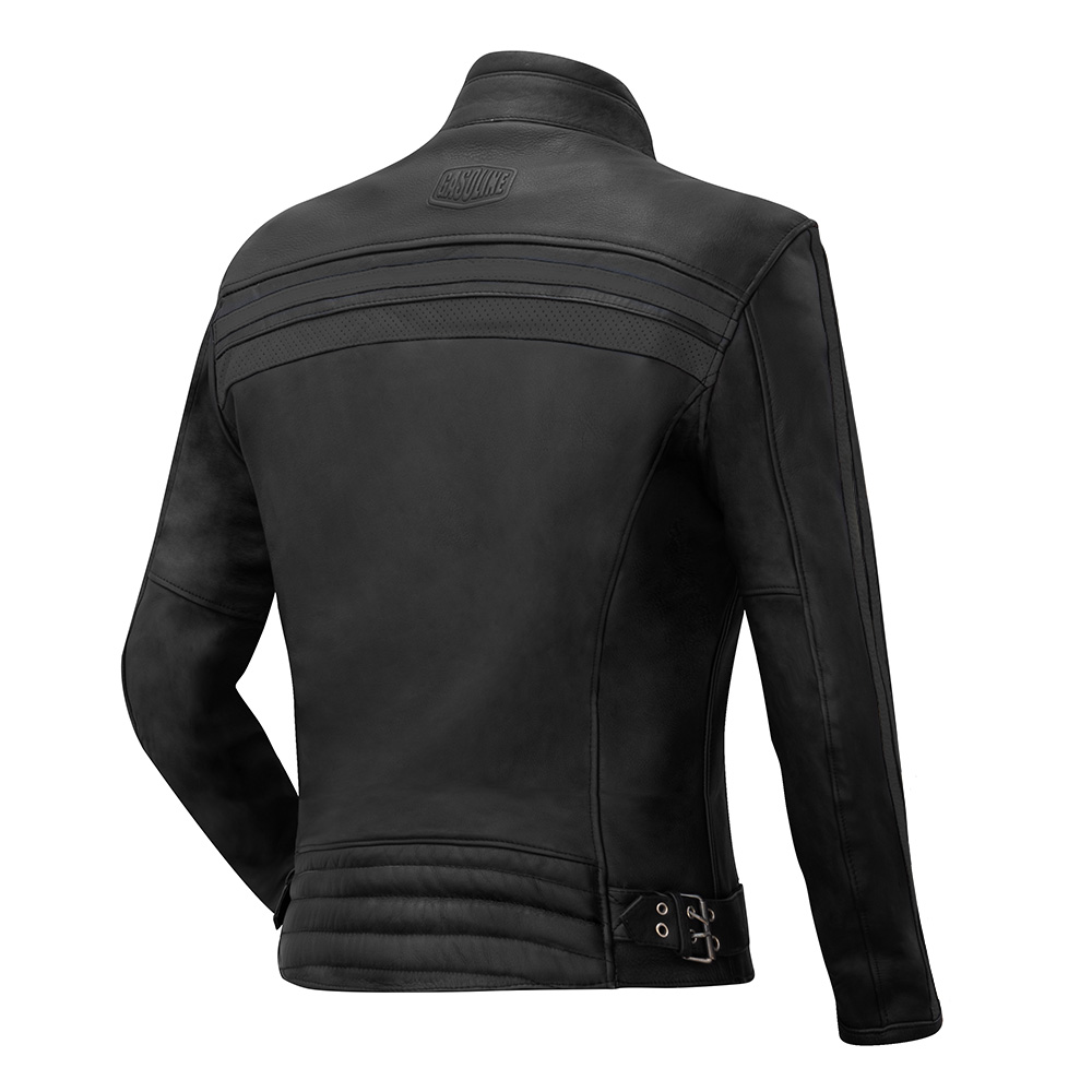 Veste Cuir Enfield Femme Noir Gasoline - vue 2