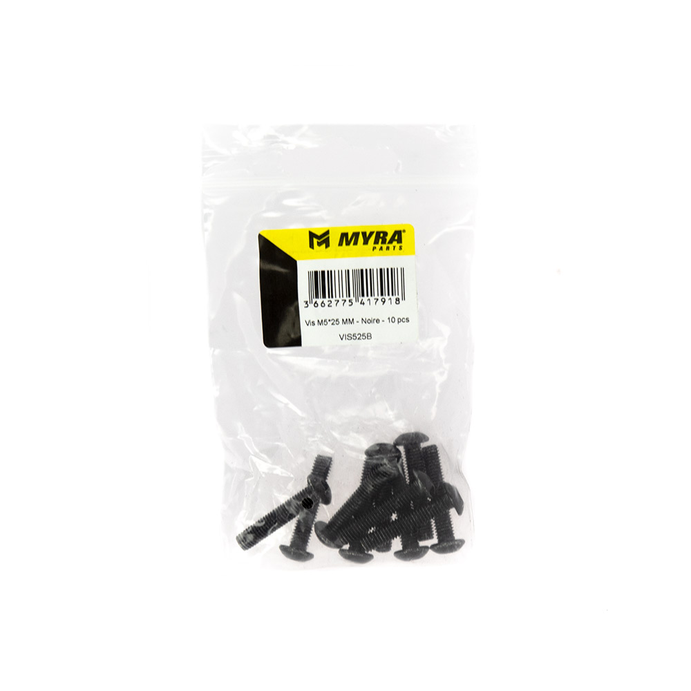 Vis M5×25 mm noire Myra (10 pièces) - vue 2