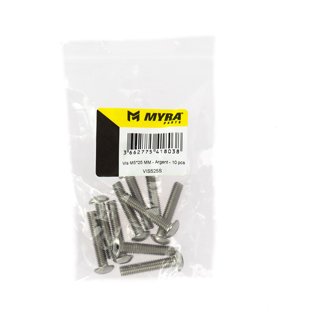 Vis M5×25 mm Argent Myra (10 pièces) - vue 2