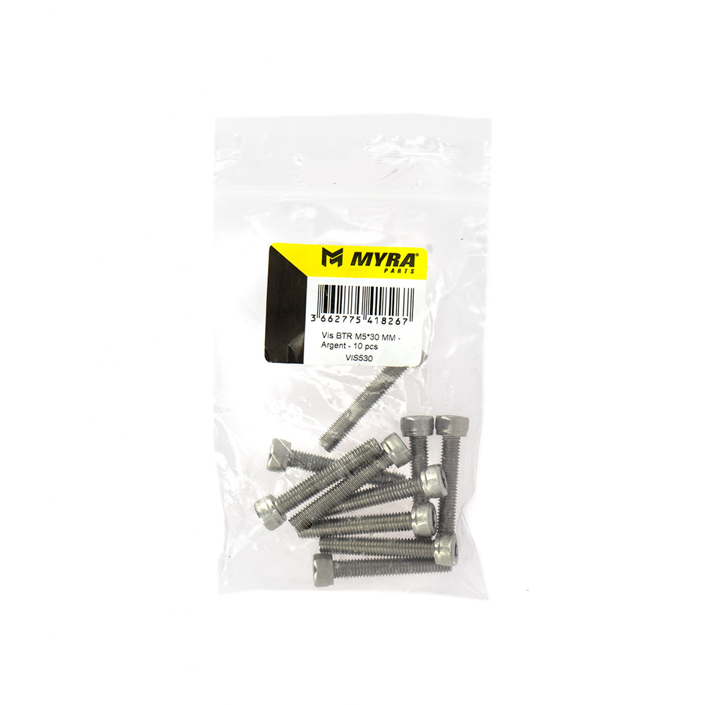 Vis BTR M5×30 mm Argent Myra 10 pcs - vue 2