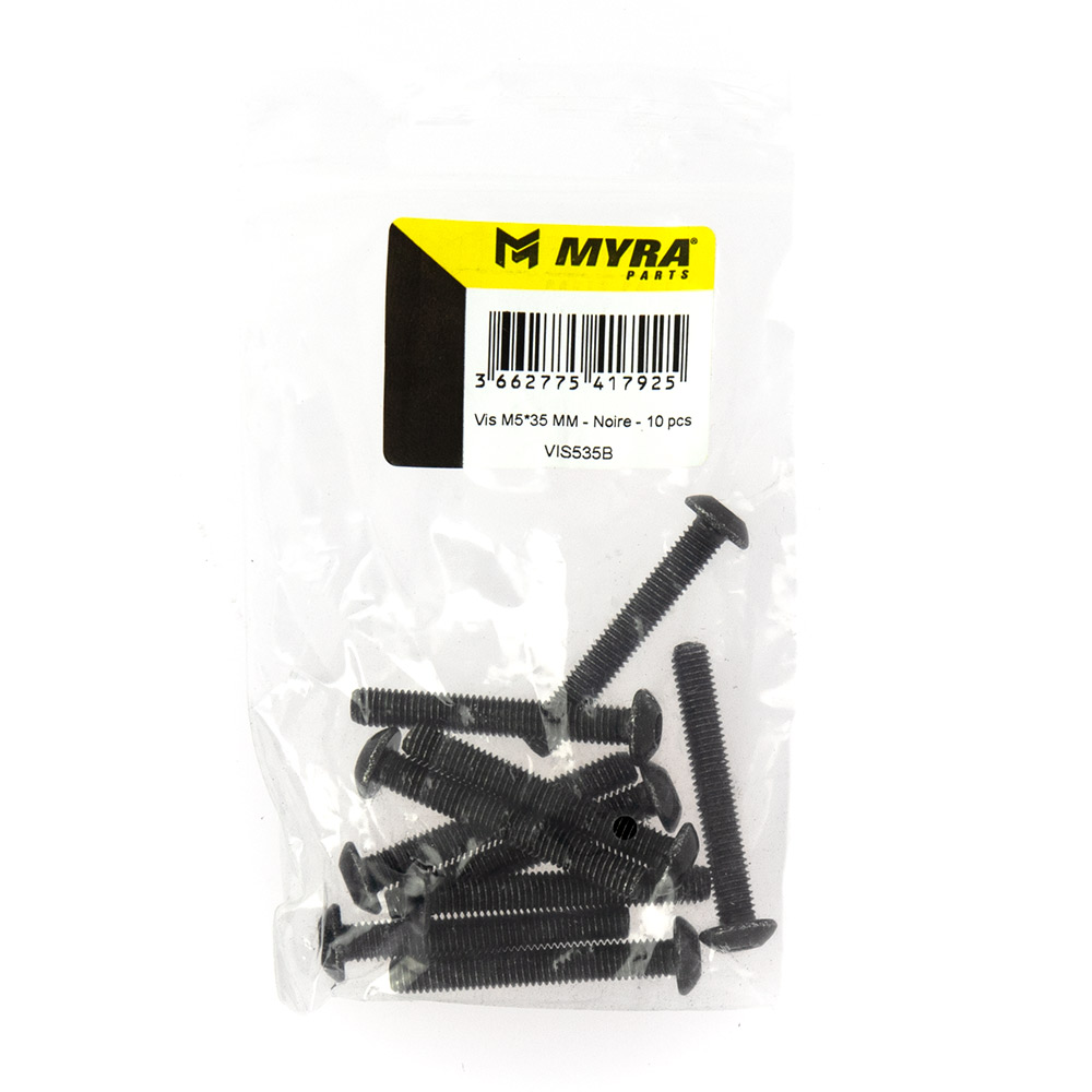 Vis M5×35 mm noire Myra (10 pièces) - vue 2