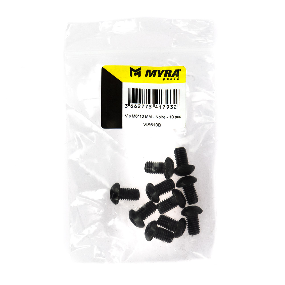 Vis M6×10 mm noire Myra (10 pcs) - vue 2