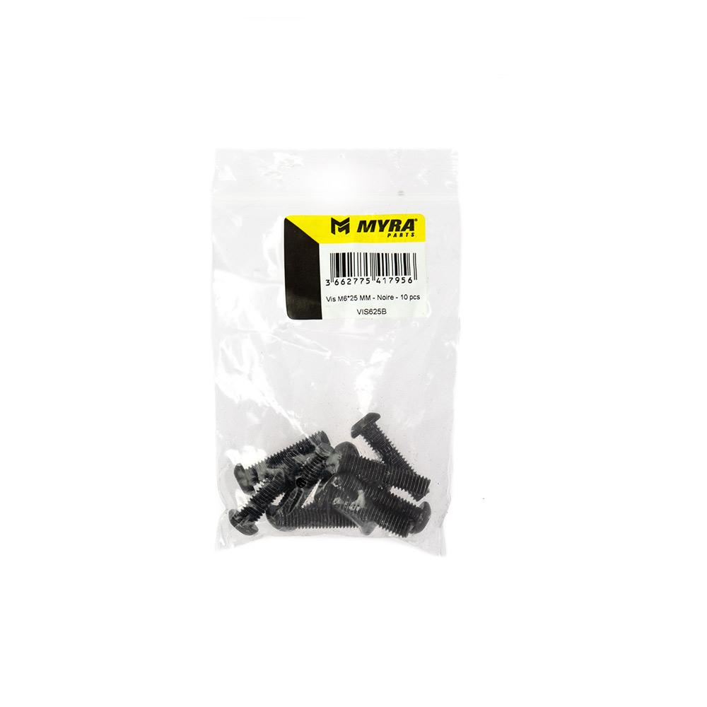 Vis M6×25 mm noire Myra - 10 pièces - vue 2