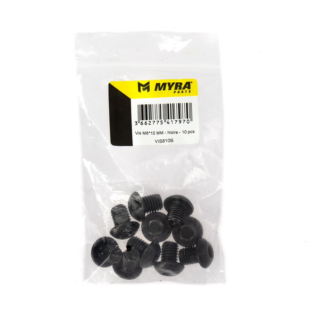 Vis M8x10 mm noire Myra - 10 pièces - vue 2