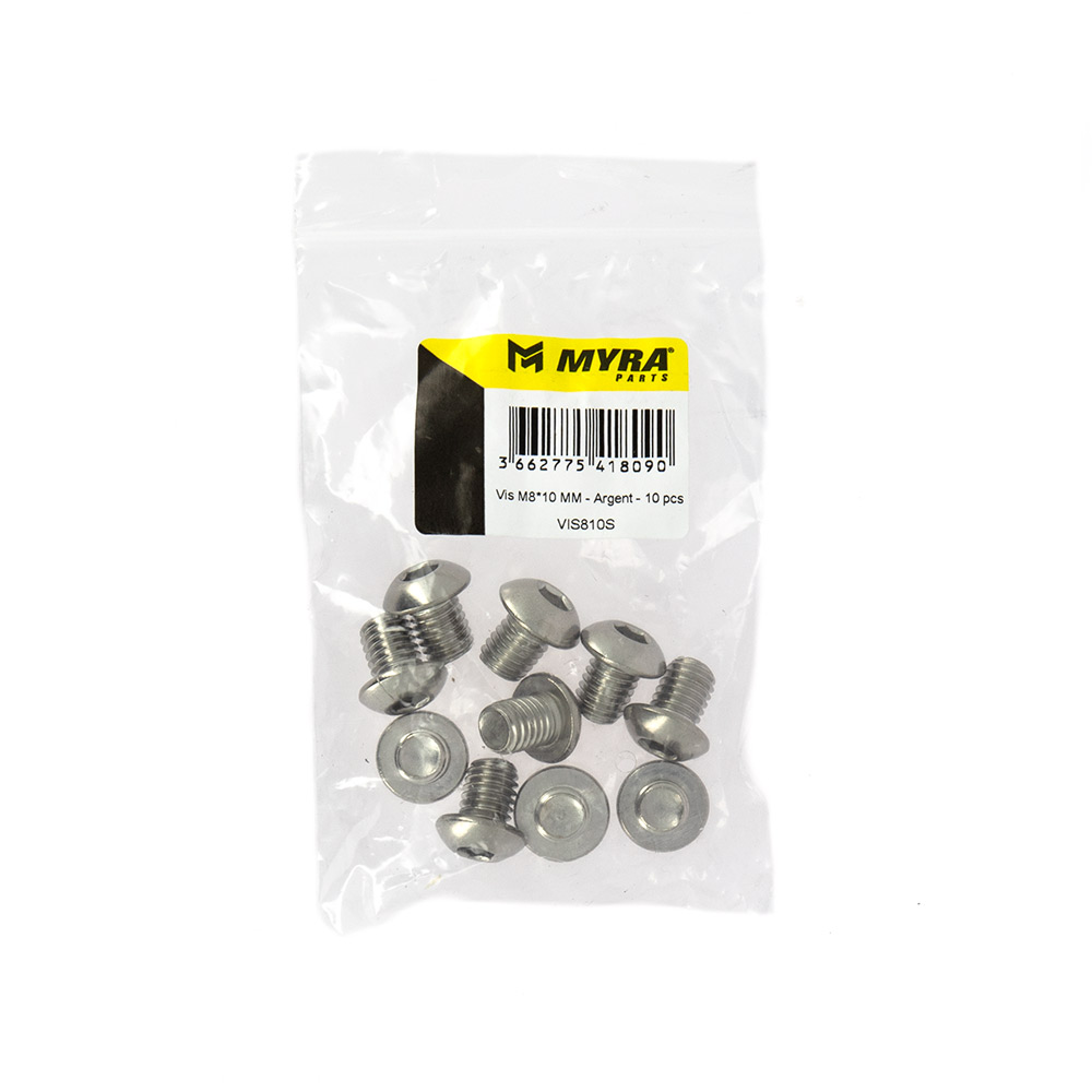 Vis M8×10 mm Myra - 10 pièces - Argent - vue 2
