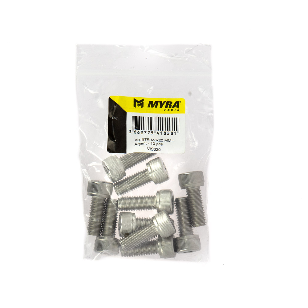 Vis BTR M8x20 mm Myra Argent - 10 pcs - vue 2