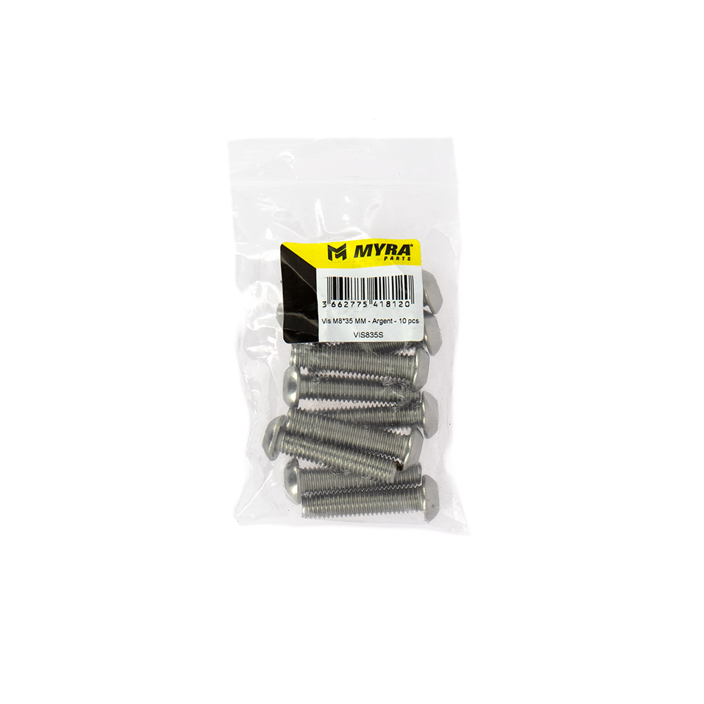 Vis M8 x 35 mm Argent Myra 10 pièces - vue 2
