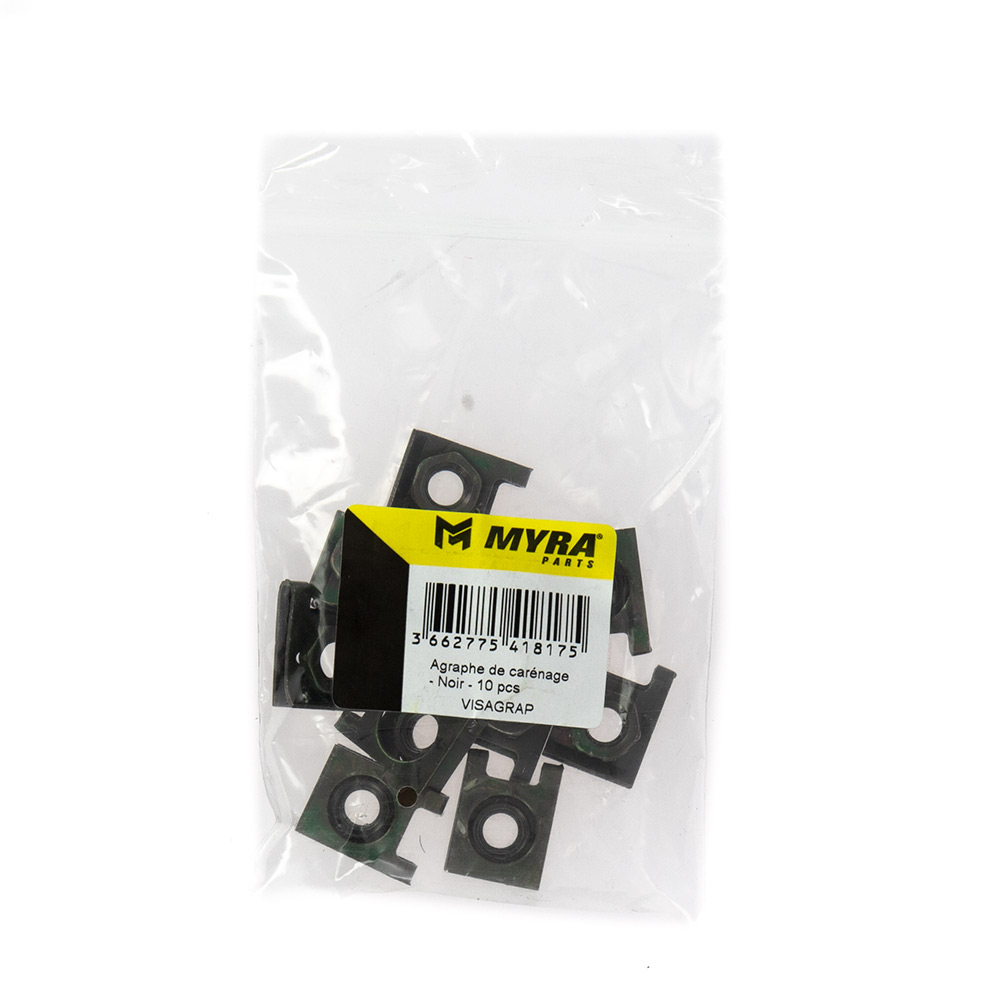 Agrafes de carénage Myra noir 10 pcs - vue 2