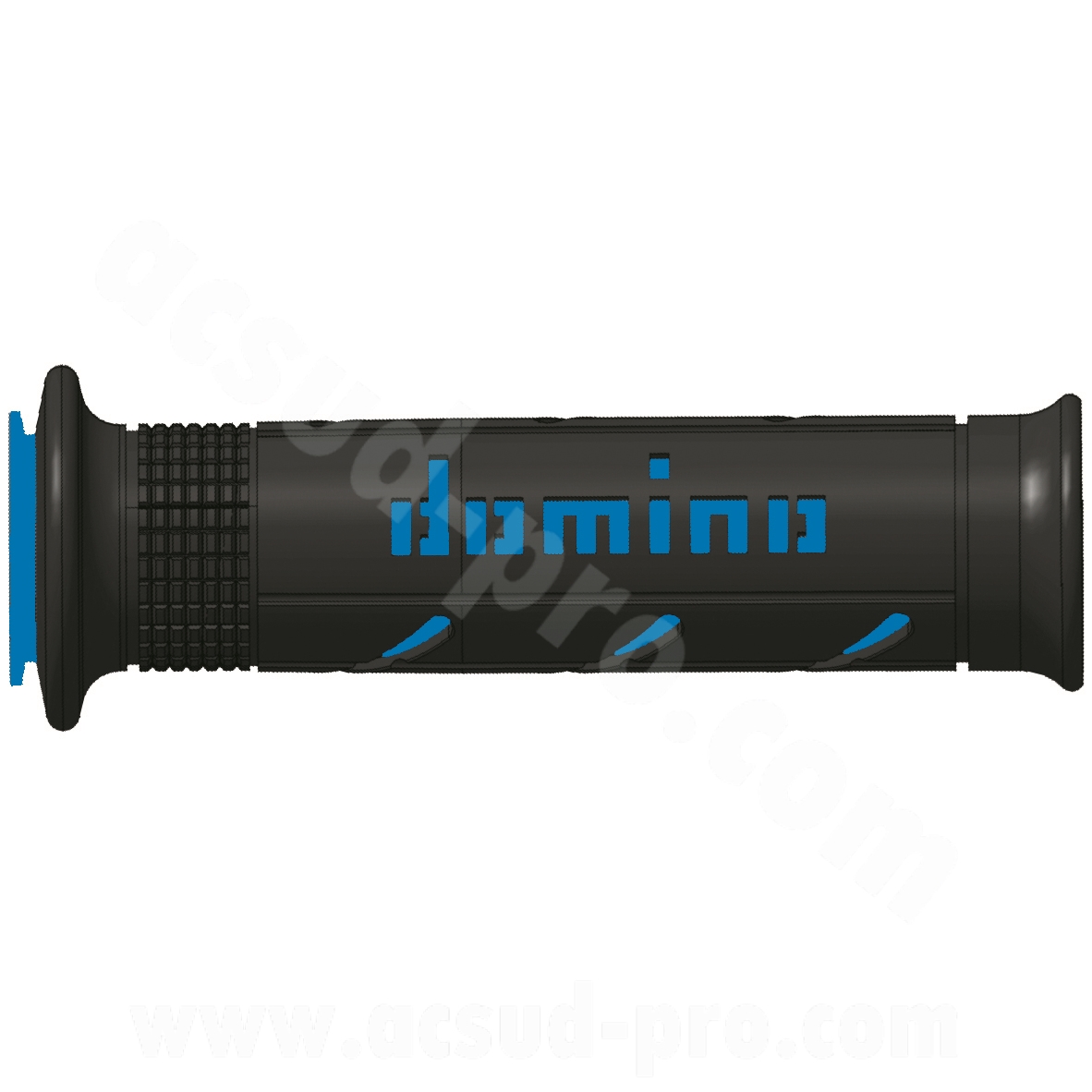 Caoutchouc de poignée Domino A250 noir/bleu diamètre 22 mm longueur 126 mm ouvert