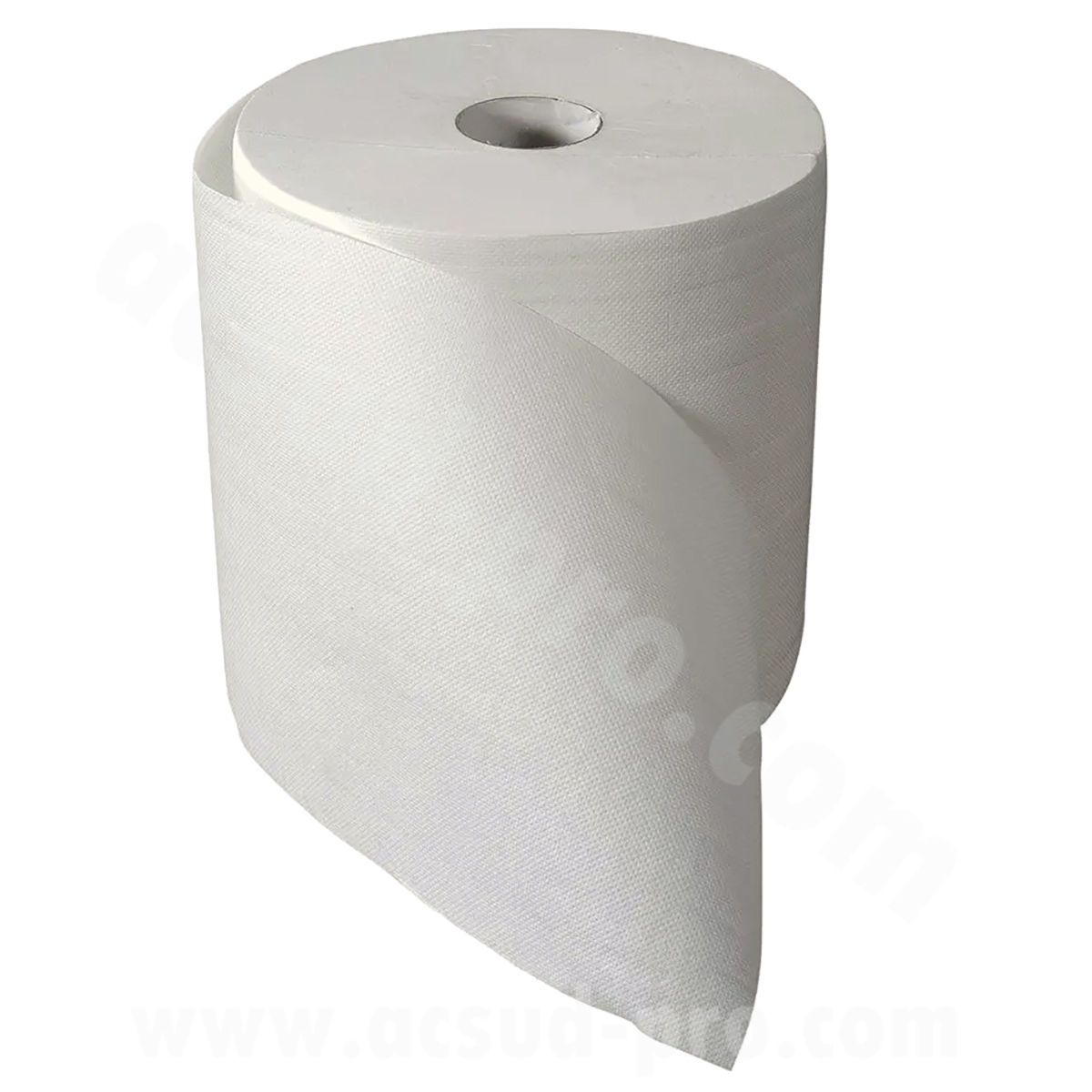 Bobine papier essuie-main blanc 2 plis gaufres / colles ( 20 x 25CM / 1000 feuilles rouleau) ( lot de 2) - vue 2