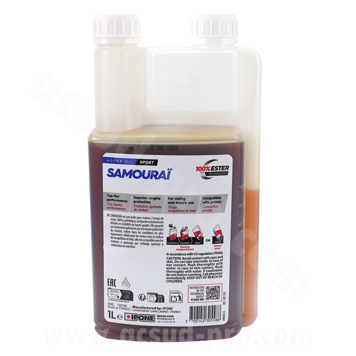 Ipone Huile moteur 2T Samouraï 1 L - vue 2
