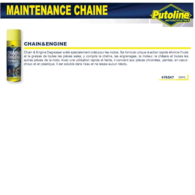 Dégraisseur universel chaîne/moteur Putoline 500 ml - vue 2