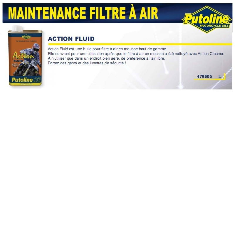 Putoline Action Fluid Entretien filtre à air 1L - vue 2