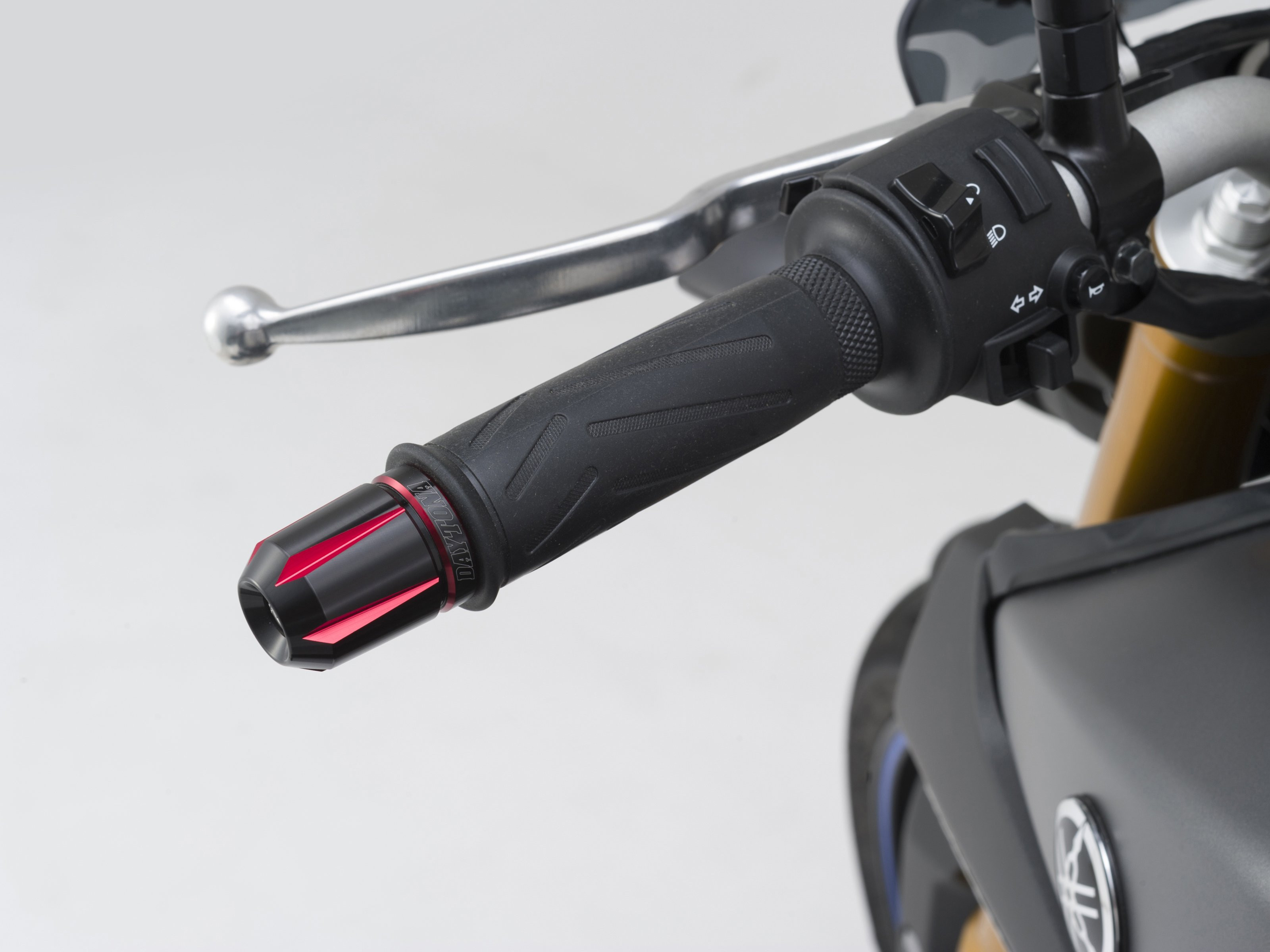 Embouts de guidon Daytona aluminium Noir/Rouge 14-19 mm - vue 2