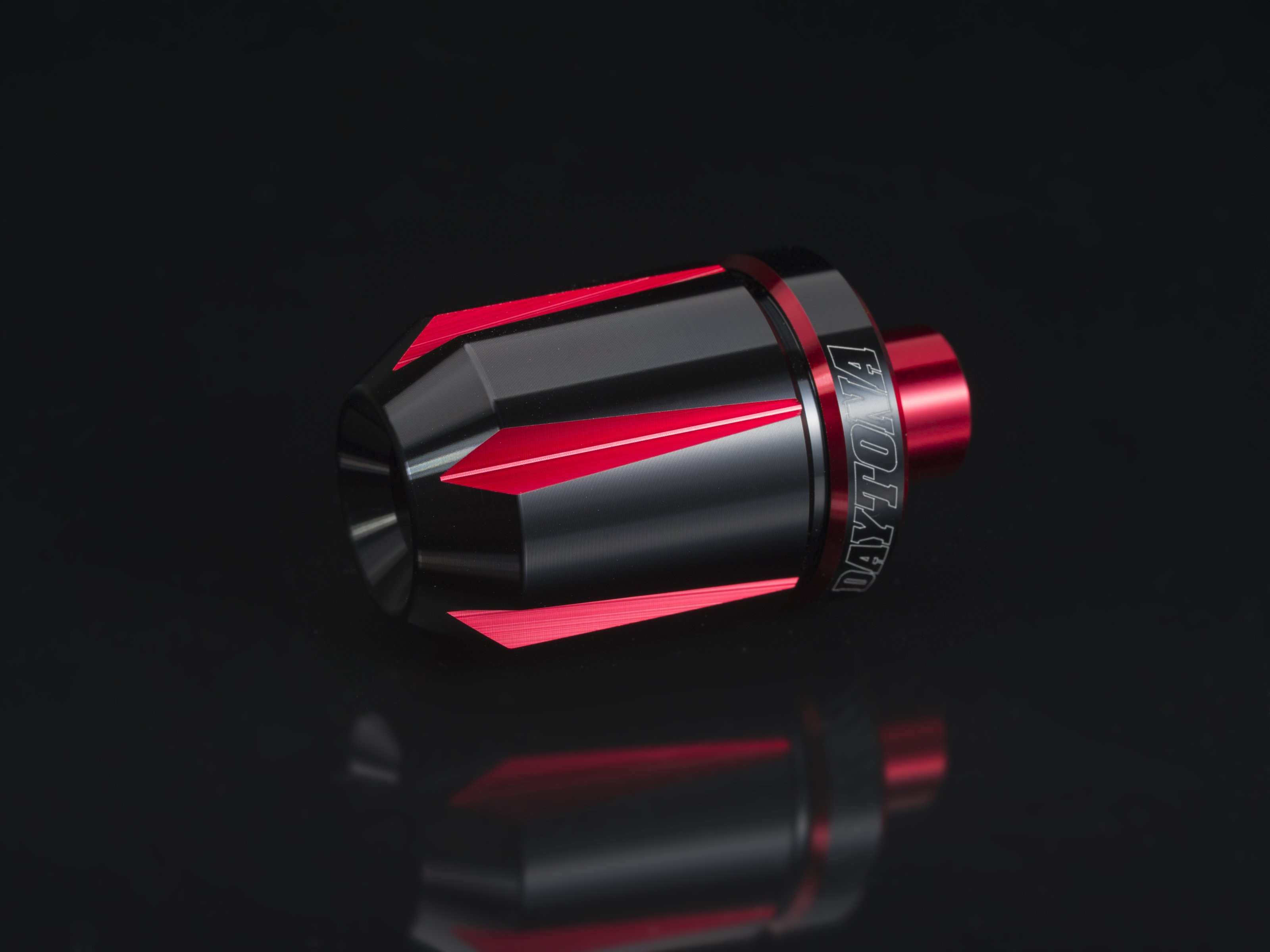 Embouts de guidon Daytona aluminium Noir/Rouge 14-19 mm - vue 3