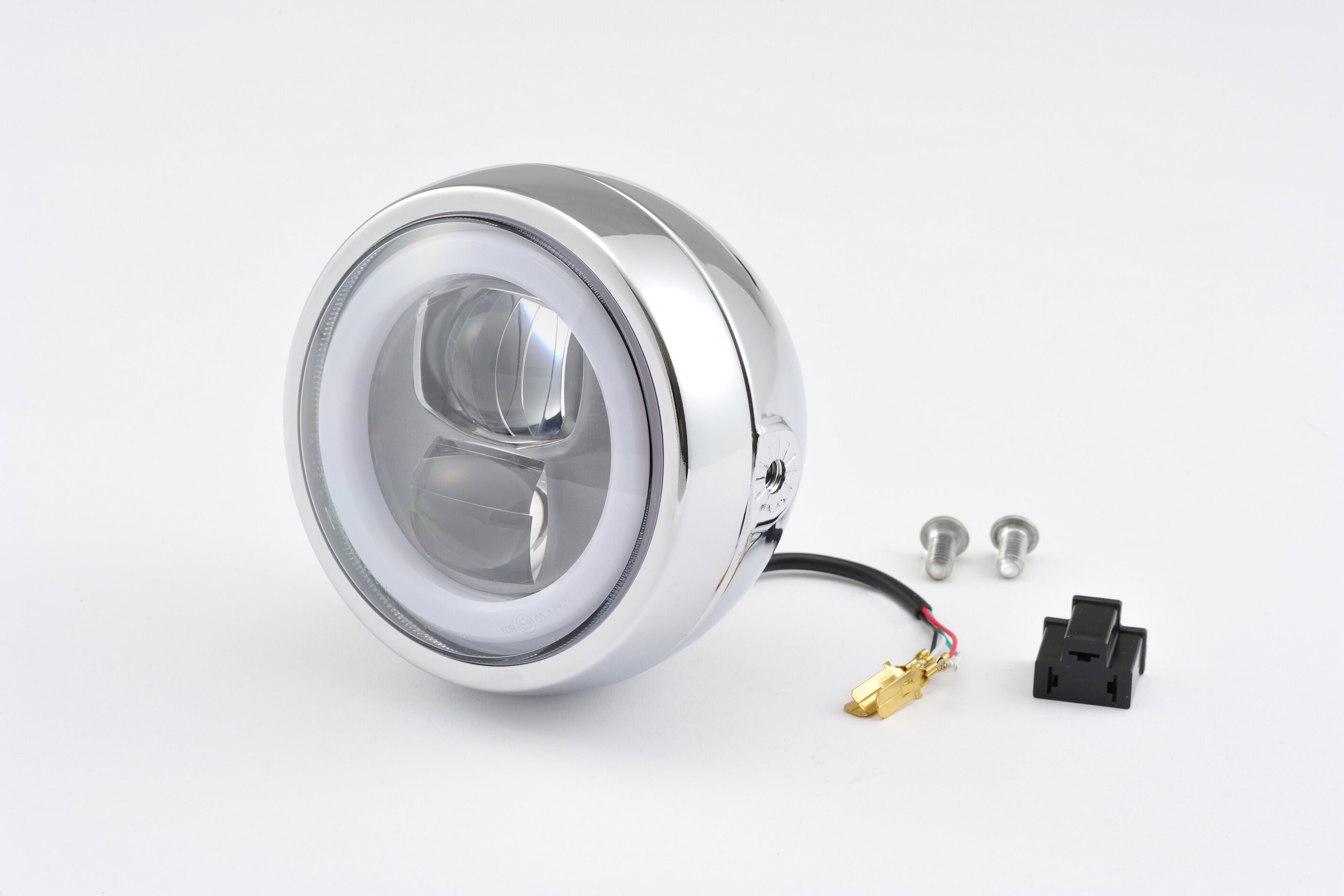 Phare LED Capsule 120 montage latéral chrome Daytona - vue 2