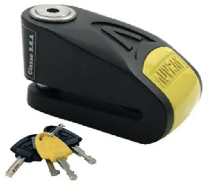 Antivol Bloque Disque Auvray B-Lock Avec Alarme Sonore Diam 14 MM Noir-Jaune Classe SRA - vue 2