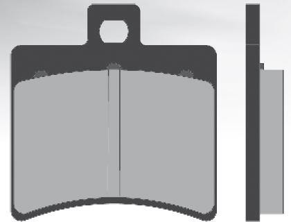 Plaquette de frein arrière BRENTA BR3020 homologuée ECE R90 - vue 2