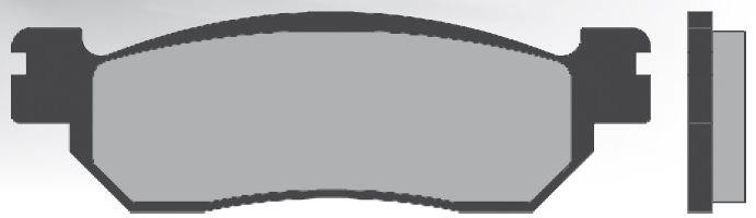 Plaquette de frein arrière Brenta Yamaha X-Max 125 2010-2018 / Majesty / X-Max / X-City 250 2005-2014 homologuée ECE R90 BR3022 - vue 2