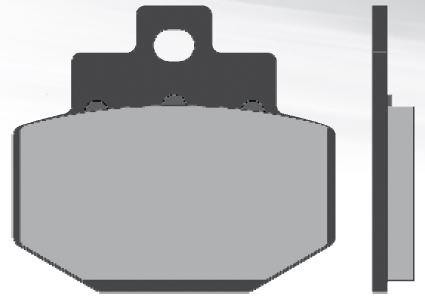 Plaquette de frein Brenta arrière maxiscooter Gilera Runner 125 cc / Piaggio GTS 12-300 cc (homologuée ECE R90) BR3024 - vue 2