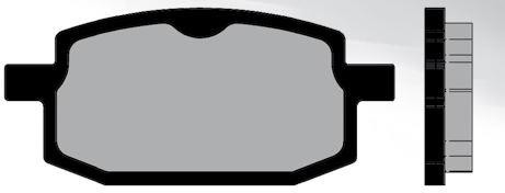 Plaquette de frein Brenta adaptable Peugeot V-Clic / MBK Booster 100 / GY6 50 cc / X-Power 50 / Yamaha DTR 50 / TZR 50 homologuée ECE R90 BR3076 - vue 2