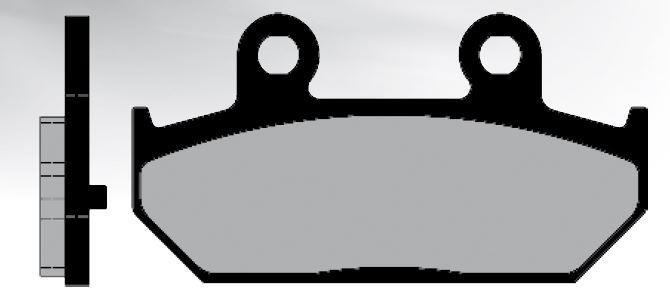 Plaquette de frein maxiscooter Brenta adapt. suzuki burgman 400-650 cc arriere (homologuee ece R90) BR3104 - vue 2