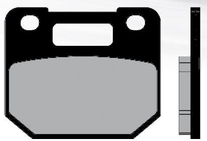 Plaquette de frein arrière Brenta BR3134 maxiscooter adaptable étrier radial Frando/Voca/G-Force/Stage 6/RPM/Suzuki RG Gamma - vue 2