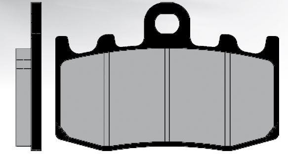 Plaquette de frein BRENTA métal fritté homologuée ECE R90 BR4123 - vue 2