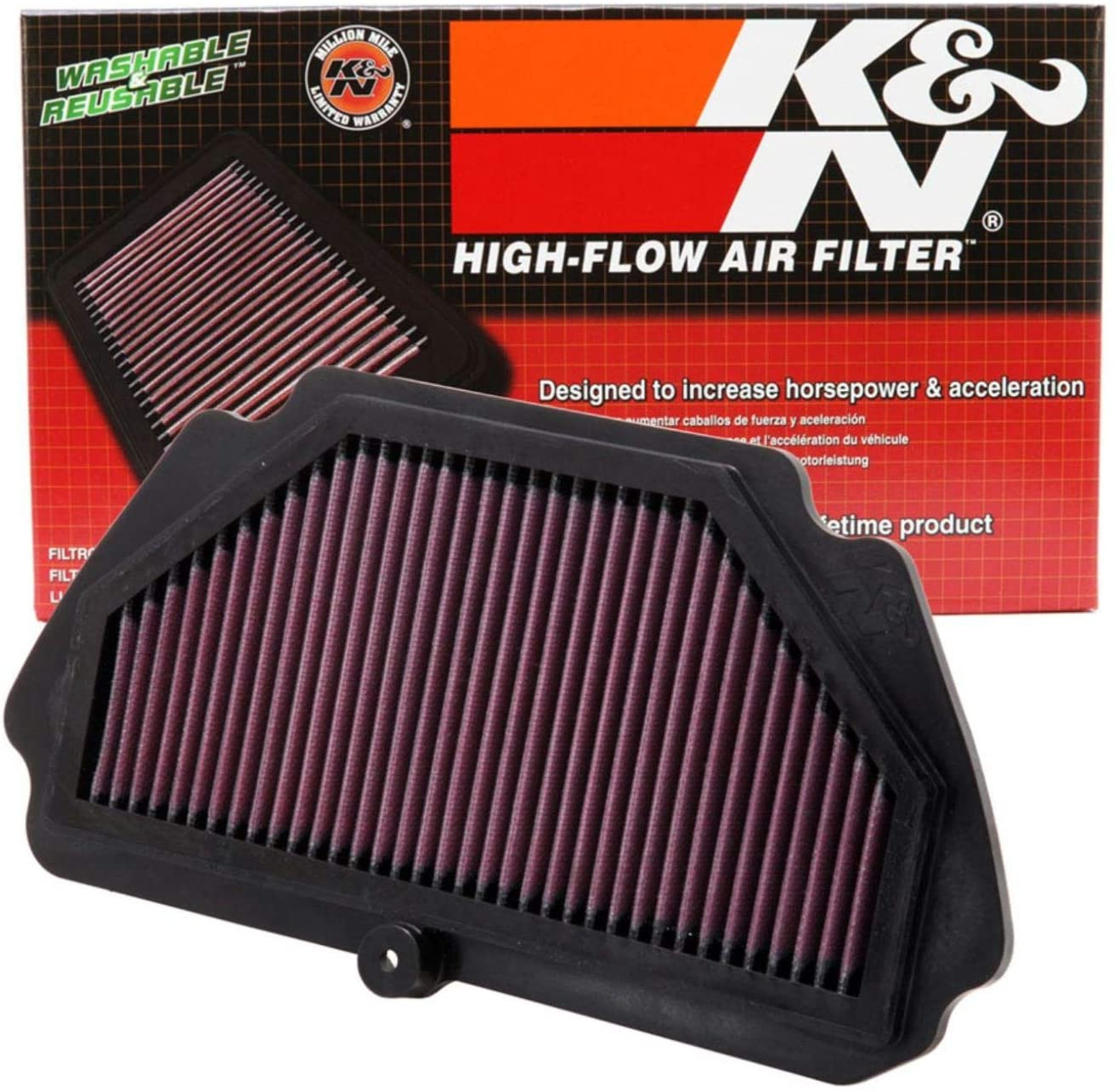 K&N Filtre à air Kawasaki ZX6R Ninja 09-10 - vue 2