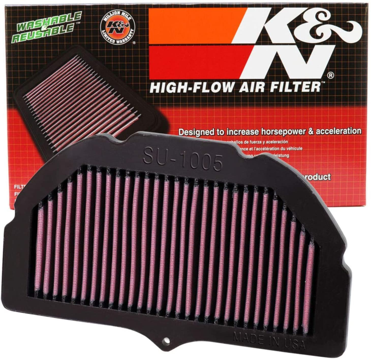 K&N Filtre à air Suzuki GSXR1000 05-08 - vue 2