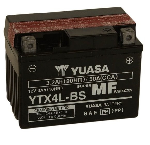 Batterie Yuasa YTX4L-BS AGM sans entretien - vue 3