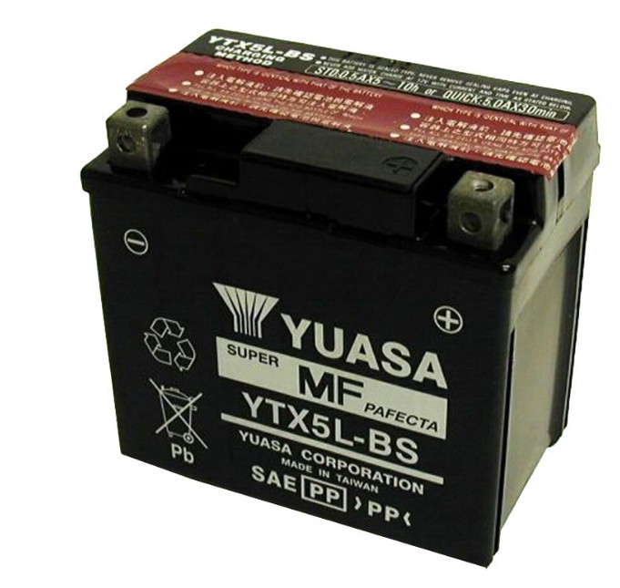 Batterie Yuasa YTX5L-BS 12V 4.2Ah sans entretien - vue 3