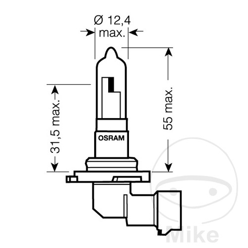 Ampoule OSRAM 9005 P20d HB3 - vue 2