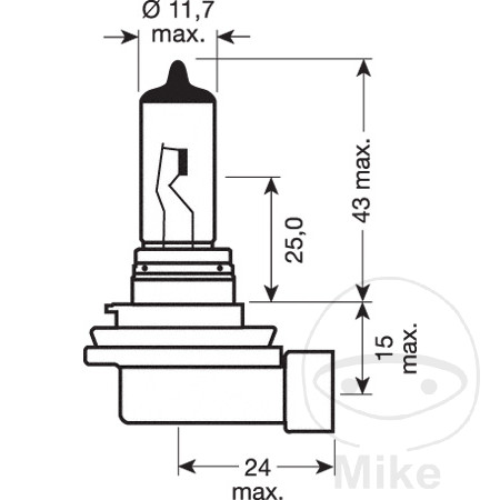 Ampoule Osram H11 12V 55W PGJ19-2 blanc - vue 3