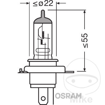 Ampoule Osram HS1 12V 35/35W PX43T - vue 3