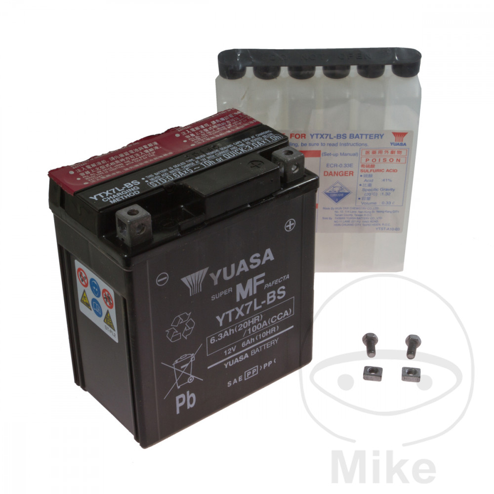 Batterie Yuasa YTX7L-BS 12V 6,3Ah sans entretien - vue 2