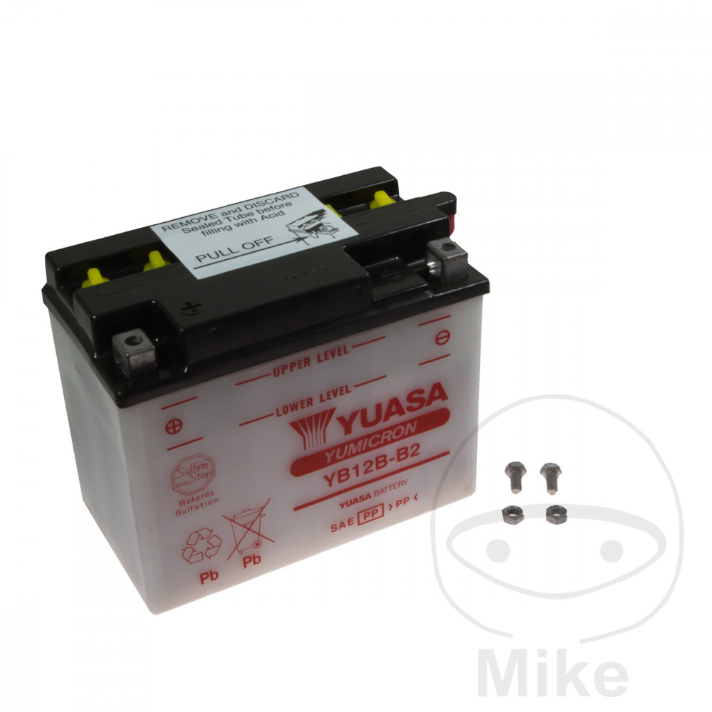 Batterie Yuasa YB12B-B2 conventionnelle avec entretien - vue 2